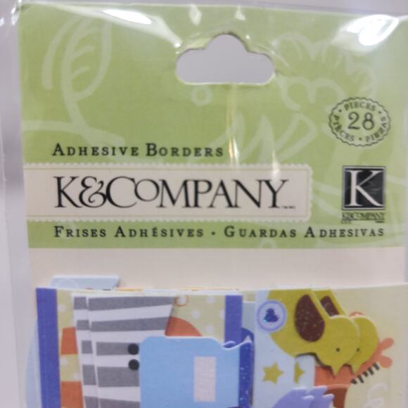 K & Company Adhesive Borders Paper Crafts 2 pack- Baby- Animal Theme 56 items - Picture 6 of 8